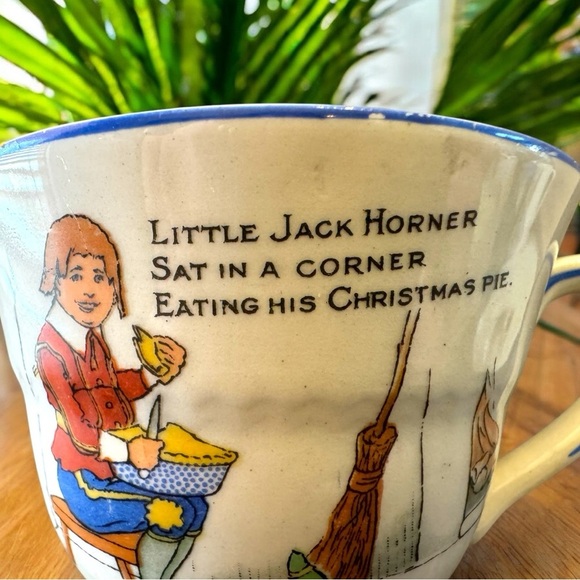 VINTAGE H&K Tunstall Little Jack Horner and Picnic Scene Tea Cup Made in England - Picture 4 of 12